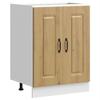 VidaXL Base Cabinet for Sink Kalmar Artisan Oak Engineered Wood, Kitchen Base Cabinet, Kitchen Base Cabinet with 853446