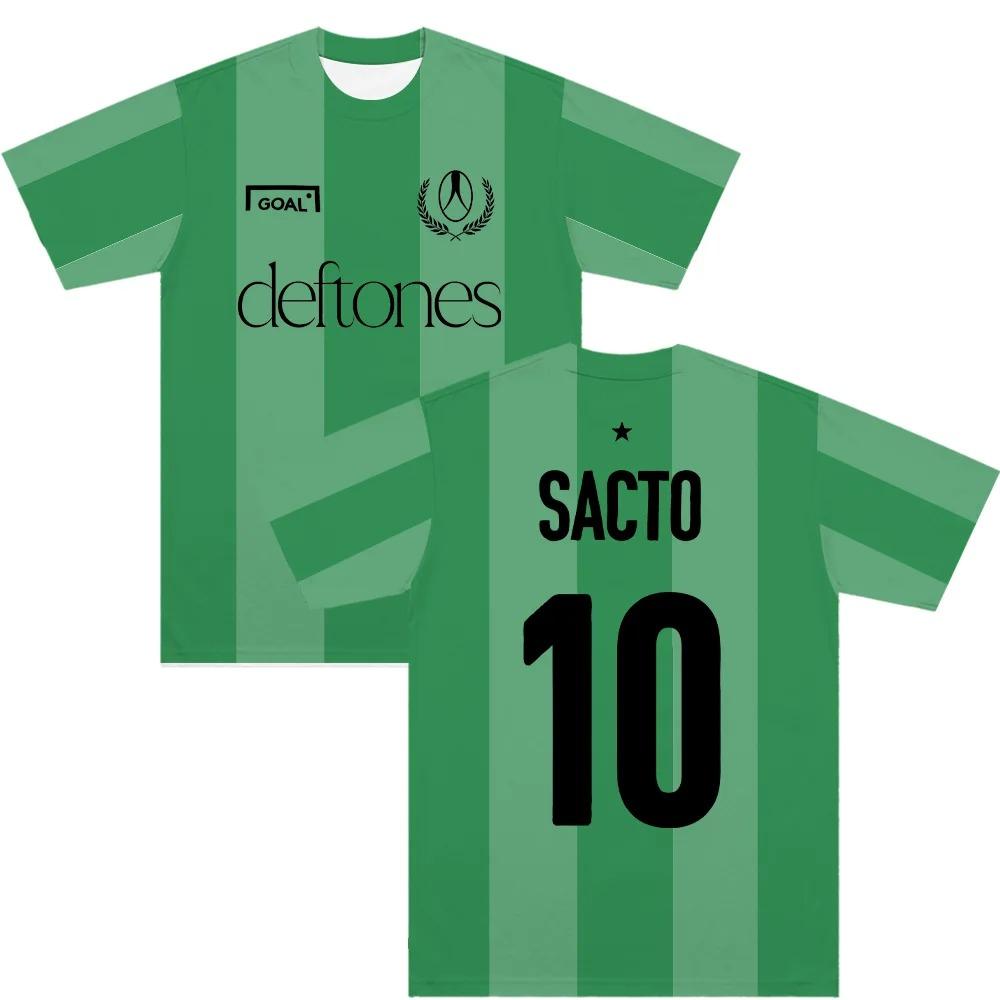 Tricouri Deftones Fotbal Verde Model Nou 3D Mânecă Scurtă Casual Respirabile Haine Femei Bărbați Gât Rotund Trendy Y2K Tricouri