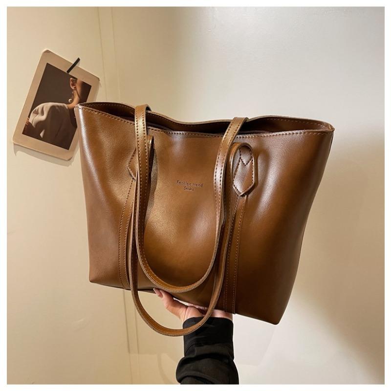 

Ретро сумка-тоут женская новая модная простая вместительная сумка под мышку повседневная универсальная сумка на плечо для поездок на работу