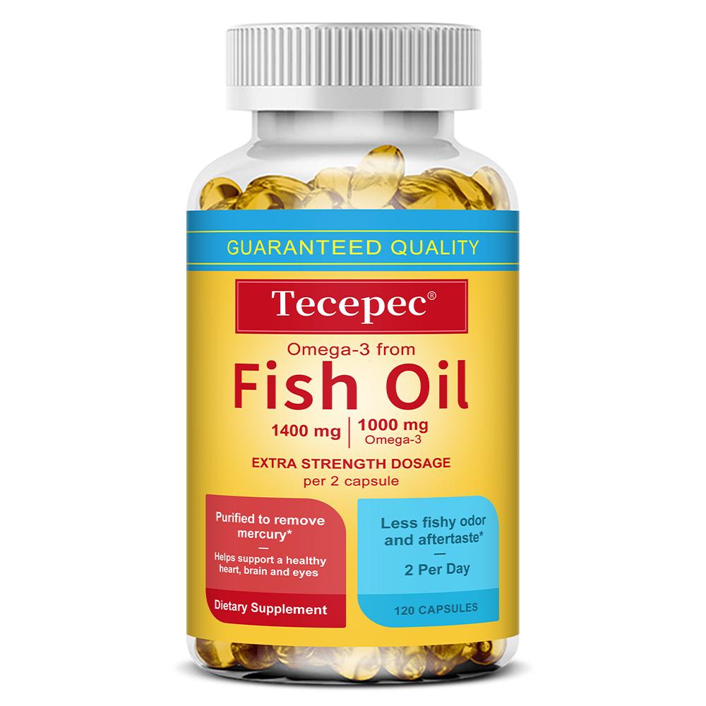 Fish Oil Dietary Supplement, With Omega-3 Fatty Acids, Epa, Dha, 120 Softgels Per Bottle 120 Capsules