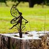 Garten Dekorations Blumen Elfen 3er Set, Metall Märchen Statue, Geeignet für Hof, Blumentopf, Rasen, Dekoration Geschenk