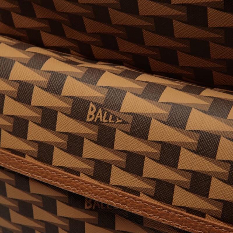 Bally Pennant Men's Monogram Leather Backpack
