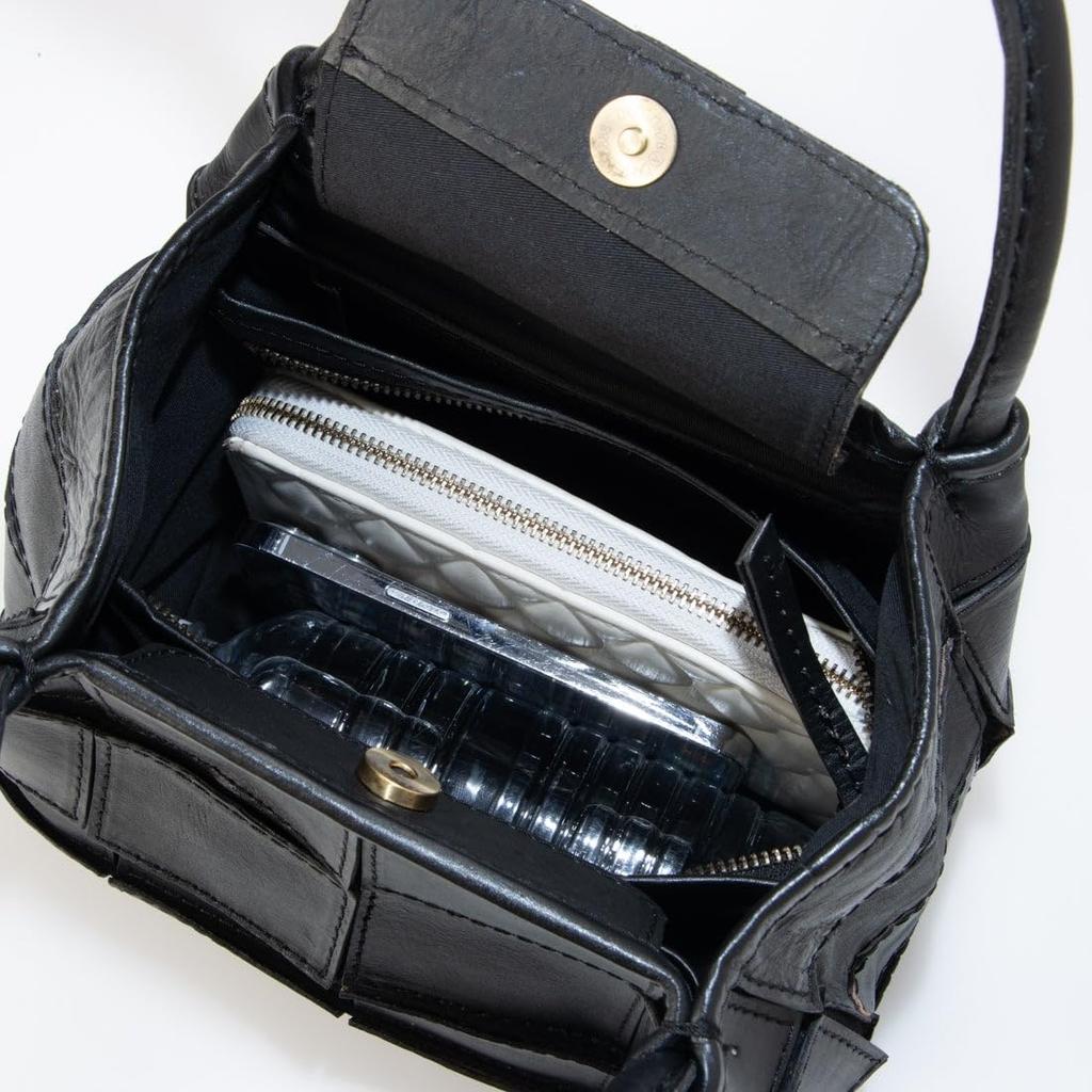 Cowhide Patchwork Flap Tote S BK [Peakspeak] 30-00-00005 Women's