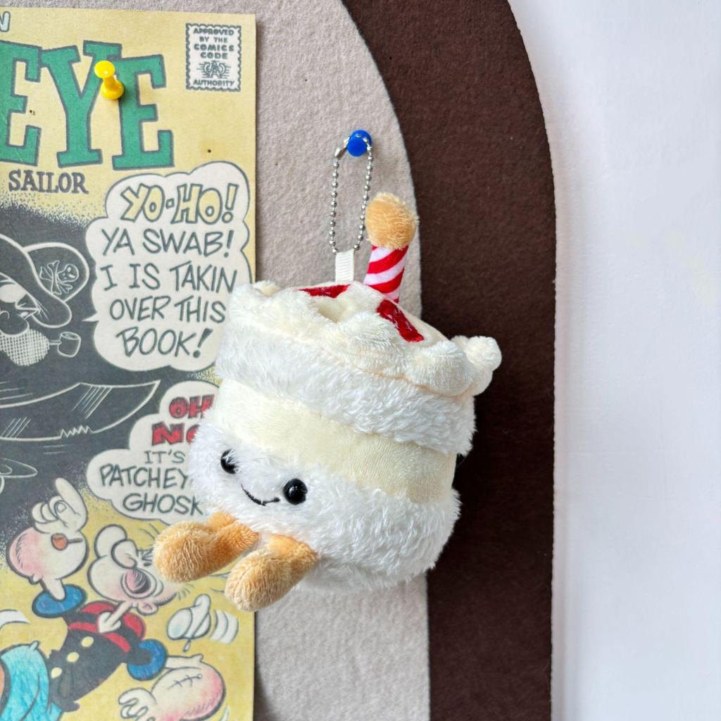 Roztomilý Kreslený Hamburger a Hranolky Plyšový Batoh Přívěsek na Klíče Panenka