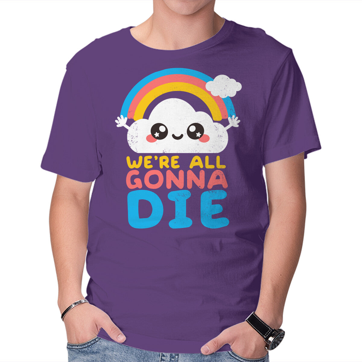 Unisex Crew Neck T-Shirt All Gonna Die Graphic Short Sleeve Casual Tee XXL