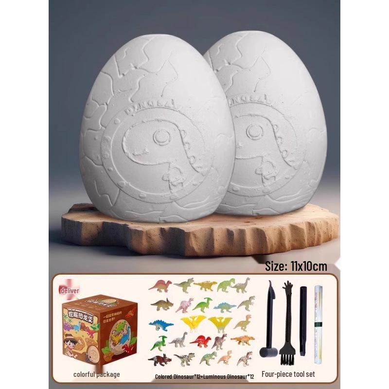 Dinosaur Egg Excavation Toy: Kids DIY Fossil Gem Treasure Digging Set