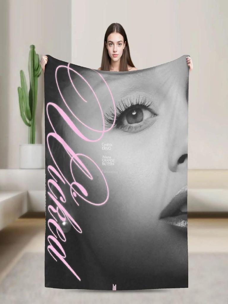 Wicked  Glinda Soft Warm Plush Throw Blanket for Kids Flannel Bedspread for Bedroom Sofa or Bed Cover