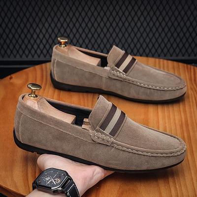 Mocasini din piele intoarsa pentru barbati Mocasini moi de conducere Pantofi de înaltă calitate Pantofi de mers pentru bărbați Mocasini casual cu slip-on Pantofi pentru bărbați de primăvară