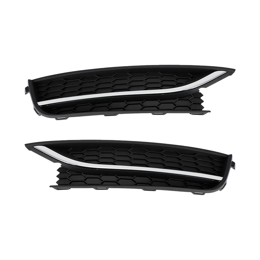 2PCS Front Driving Fog Light Cover Fit VW Passat 2012-2015 Black/Chrome