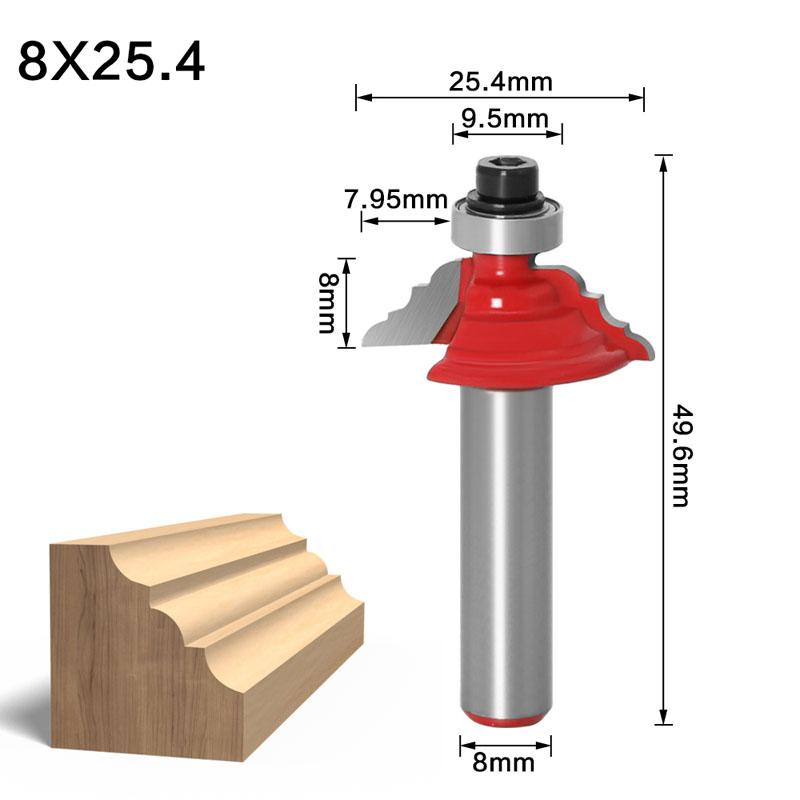 1pc Table Edge Router Bit French Baroque 8mm Shank Line Knife Woodworking Cutter Tenon Cutter for Woodworking Tools