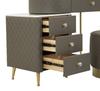 Bed Desk Sharon Gray With Stool Cm 120X40X75 (Stool Size Ø36X39)