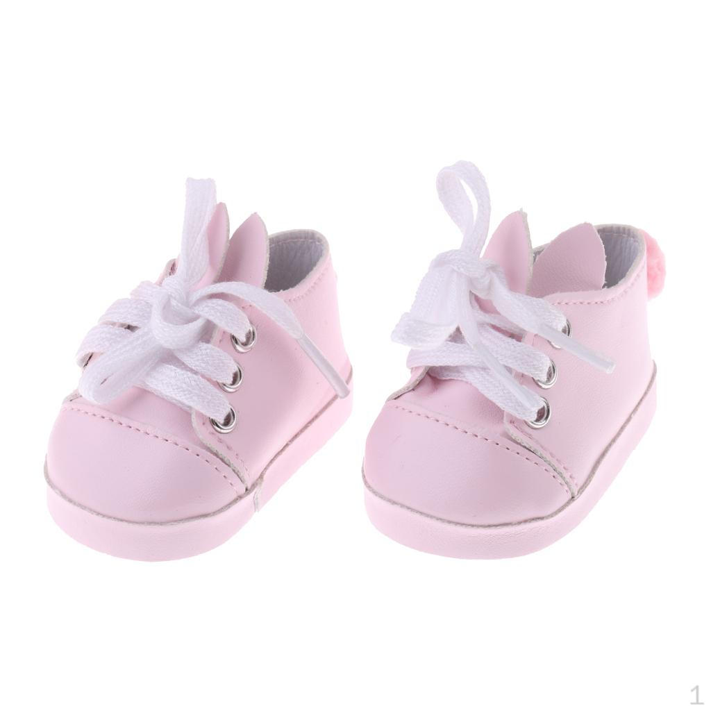 

1 пара кроссовок с милыми заячьими ушками для 18 дюймов