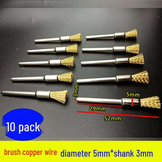 Electric Polishing & Rust Removal Brush: Steel & Copper Wire Grinder Head