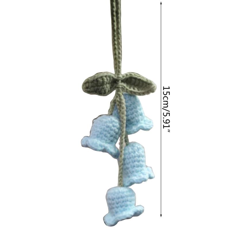 Hanging Decors Cute Bellflower Ornament for Backpacks Keychains Knitted Pendant