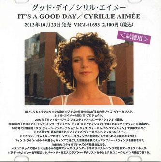 

CD CYRILLE AIMEE - It s A Good Day CDS3406 VICTOR Japan Jazz Used