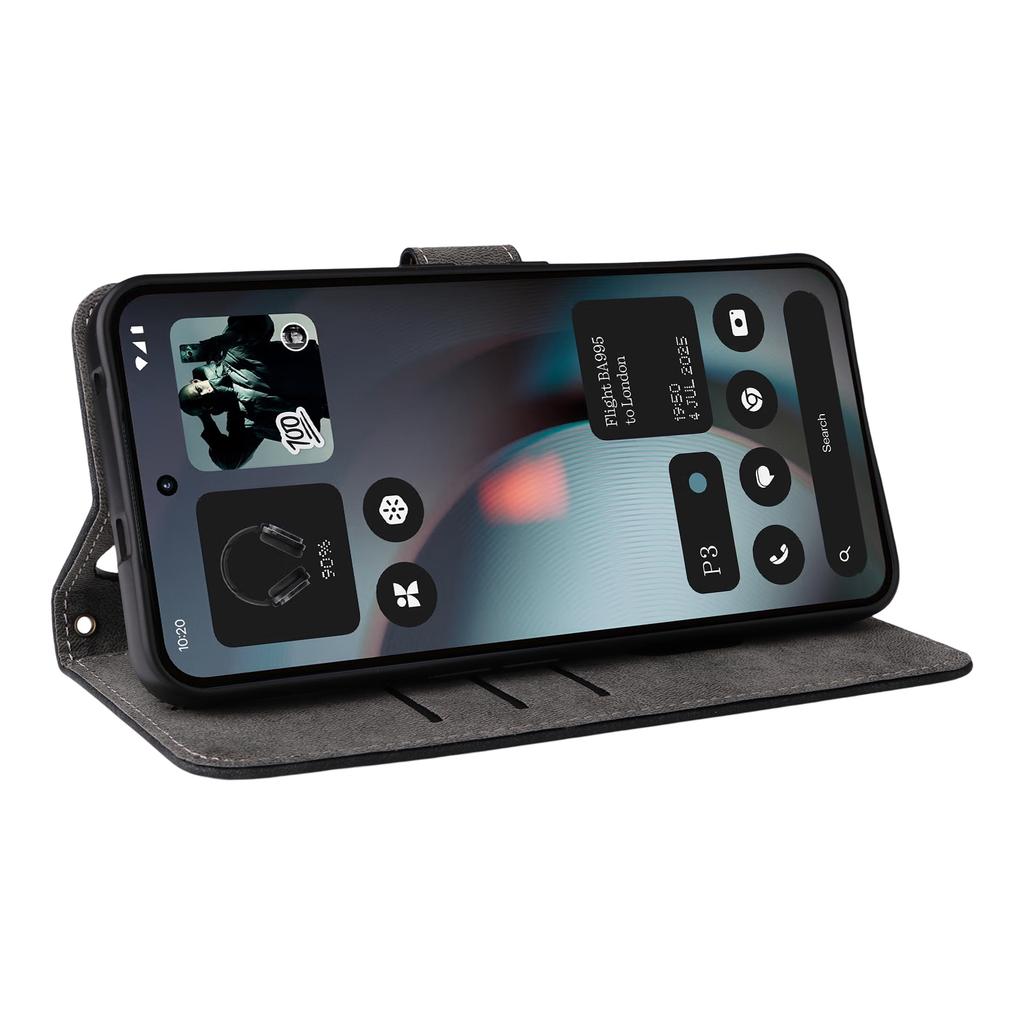 For Nothing Phone (3) 5G Case Wallet RFID Blocking PU Leather Phone Cover Stand with Strap