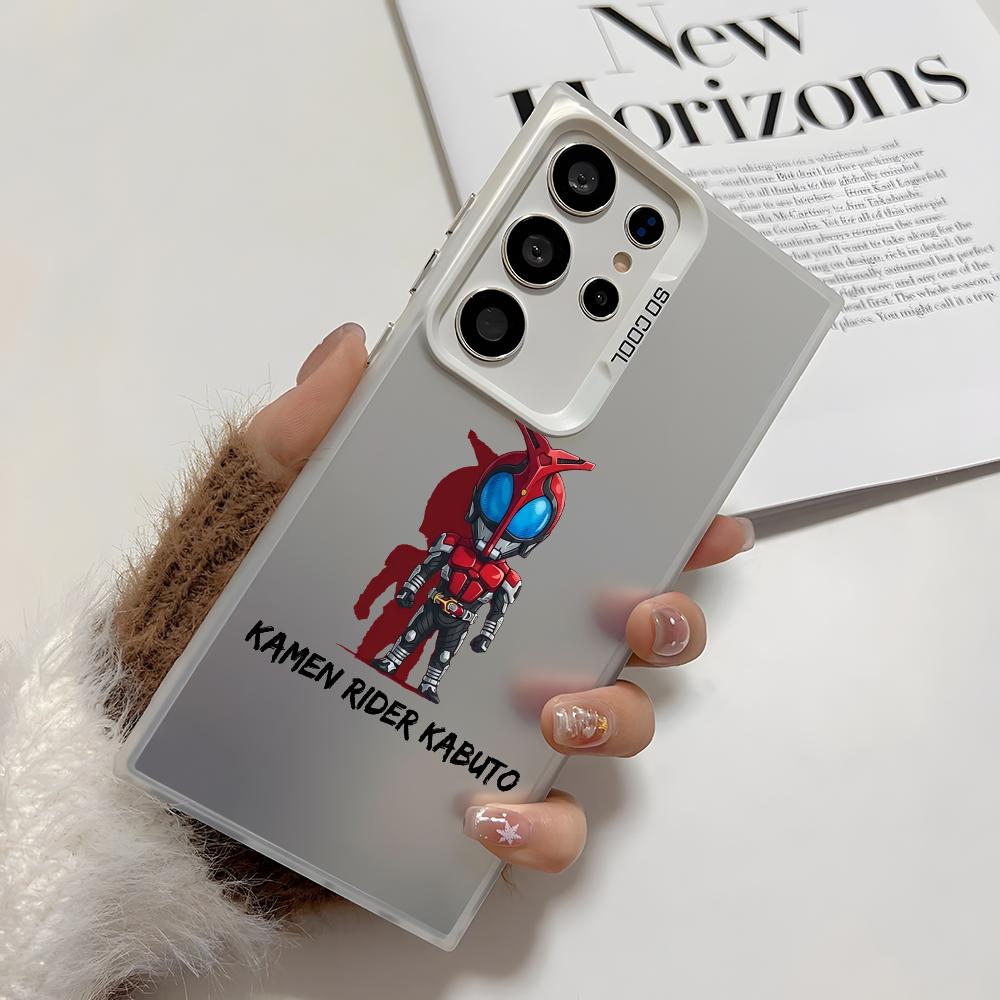Classic K-Kamen Rider Phone Case For Samsung Galaxy S25 Edge S24 S23 S22 S21 S20 Ultra Funda Silicone Silver Cover