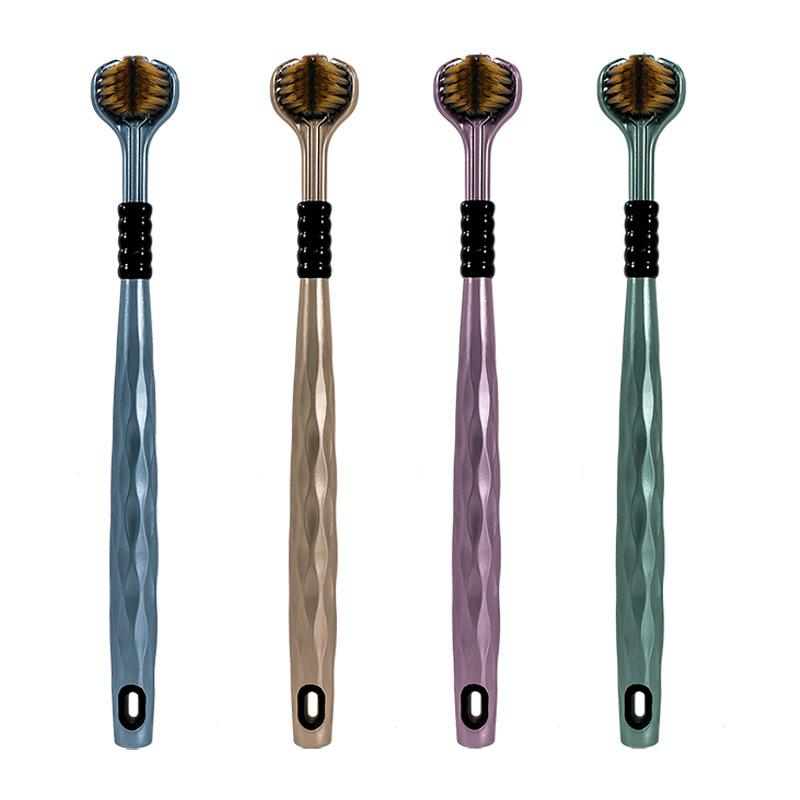 Three bread wrapped soft bristled toothbrush gift box set of four, suitable for deep oral cleaning by families,travelers couples