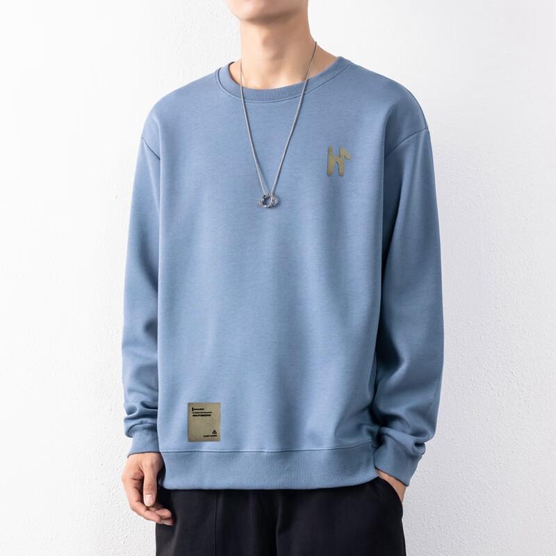 Men s Casual Round Neck Long Sleeve Sweatshirt 2XL