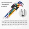 Colored Hex Key Set with Multifunctional 6-Point Screwdriver