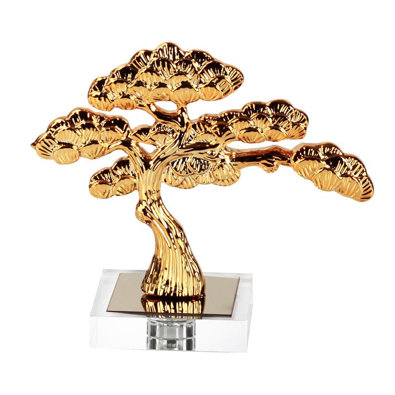 

Приветственные украшения из сосны в китайском стиле для фойе отеля, прохода, столешницы, скульптуры из сосны из металла, мягкие украшения