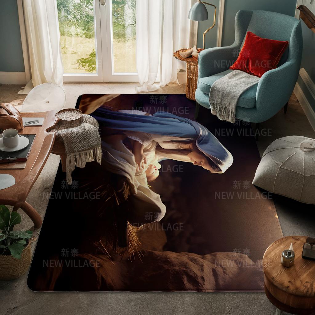 Hauseingangsteppich Fußmatte Haustür Wohnzimmer Bad Fuß Badezimmer rutschfest wasserabsorbierend Teppiche Bad Frohe Weihnachten Winter