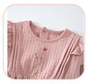 Baby Clothes Long Sleeve Bodysuit Girls Layered Style Newborn Fake Layered Coverall Baby Preparing for Birth Gift Embroidery Solid Pink 12M [Baby koi]