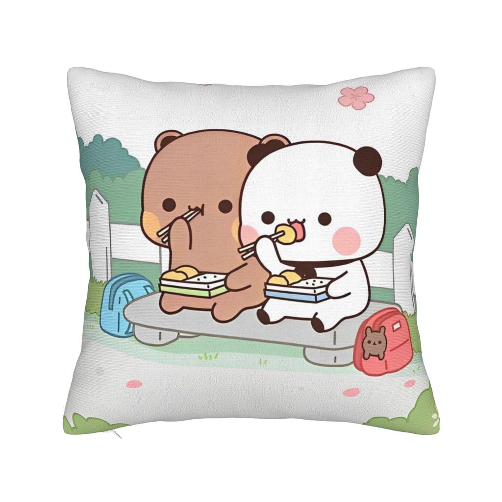 Bubu Dudu Watching The Moon Square Pillow Cases Cushion Cover Awesome Zipper Decorative Pillowcase for Bed 4040cm