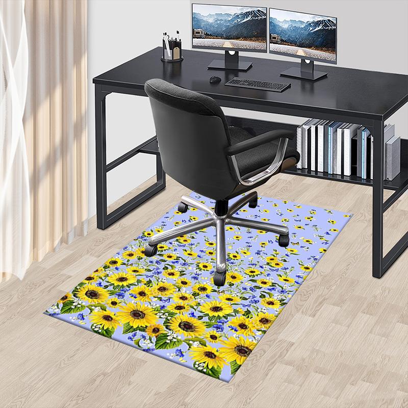 1PC Sunflowers Flowers Extra Large Non-Slip Floor carpet, Office, family, bedroom, Studio Large Area Rug,Longlasting Material-J0352