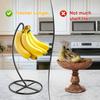 2 Pack Banana Holder, Banana Tree Stand Metal, Banana Stand Holder, Holds Up to 15LB Banana or Grape, Banana Rack for Kitchen Counter, Black