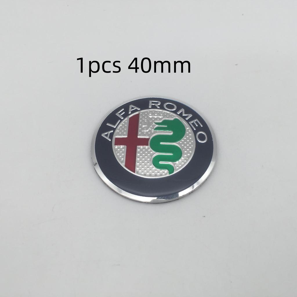 jhtgu3 7pcs forAlfa Romeo Car emblem Wheel Cover caps front Hood badge rear Trunk Steering sticker Styling 2x74mm 4x60mm cap 1x40mm