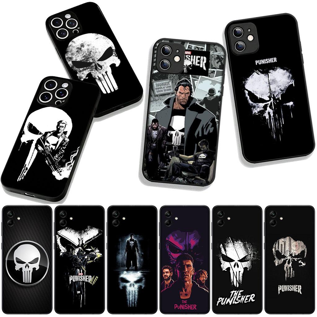 Cover for Apple iPhone 16 15 14 Plus 13 12 Mini 17 Pro Max + ProMax 16E Air Phone Case The Marvel Punisher Skull