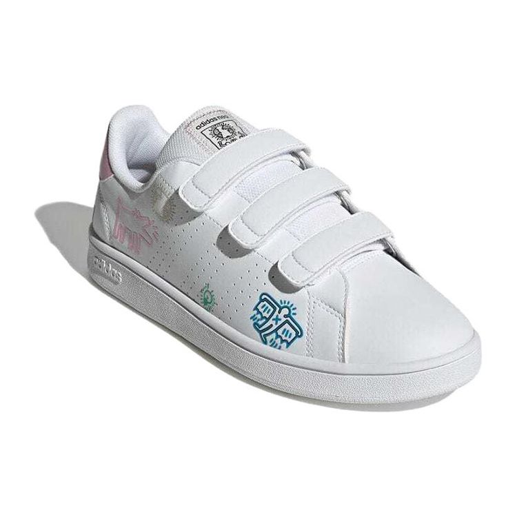 Adidas Keith Haring X  Neo Advancourt Base Comfortable Casual Durable Low-Top Skate Shoes Unisex Sneakers White GX3675