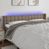 Vidaxl Zagłówek Do Łóżka Z Led, Taupe, 163X16X78/88 Cm, Tkanina