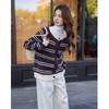 MOKANA Women's Striped Knit Cardigan Jacket MKNJD3588