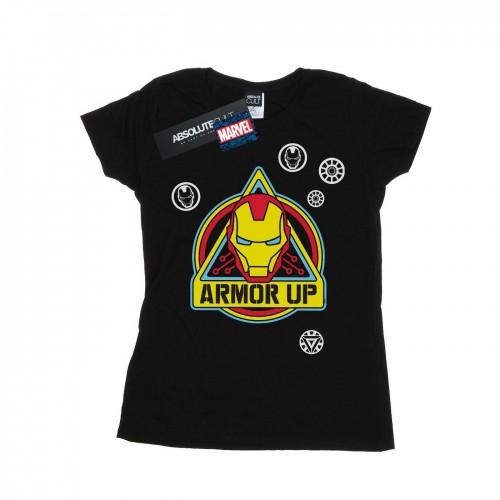 

Marvel Womens/Ladies Iron Man Armor Up Badge Cotton T-Shirt XXL білий