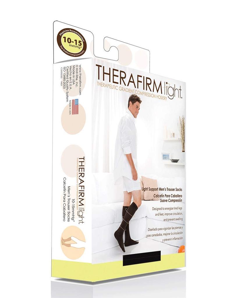 Therafirm Medical Compression Thick Knee Socks for Men To the General Stockings, 10-15mmHg (13-20hPa), (Navy, Medium) (Available Public)