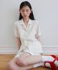 Step Around Hourglass Line Lapel Shirt_Ivory