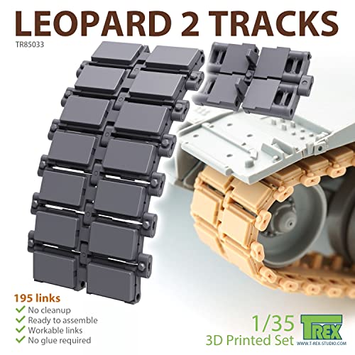 T-Rex Studio 1/35 Leopard 2 Tank Movable Tracks Plastic Model Parts TR85033 Molded Color