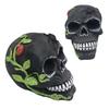 Jour des Morts Statue Crâne de Table Crâne Floral Figurine Halloween Humain