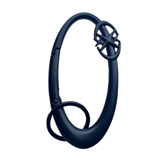 Carabiner Keychain Pendant Horizontal Alloy Metal Small Lightweight Durable Spring Gate Clip Belt Loop Backpack Bag Charm Punk