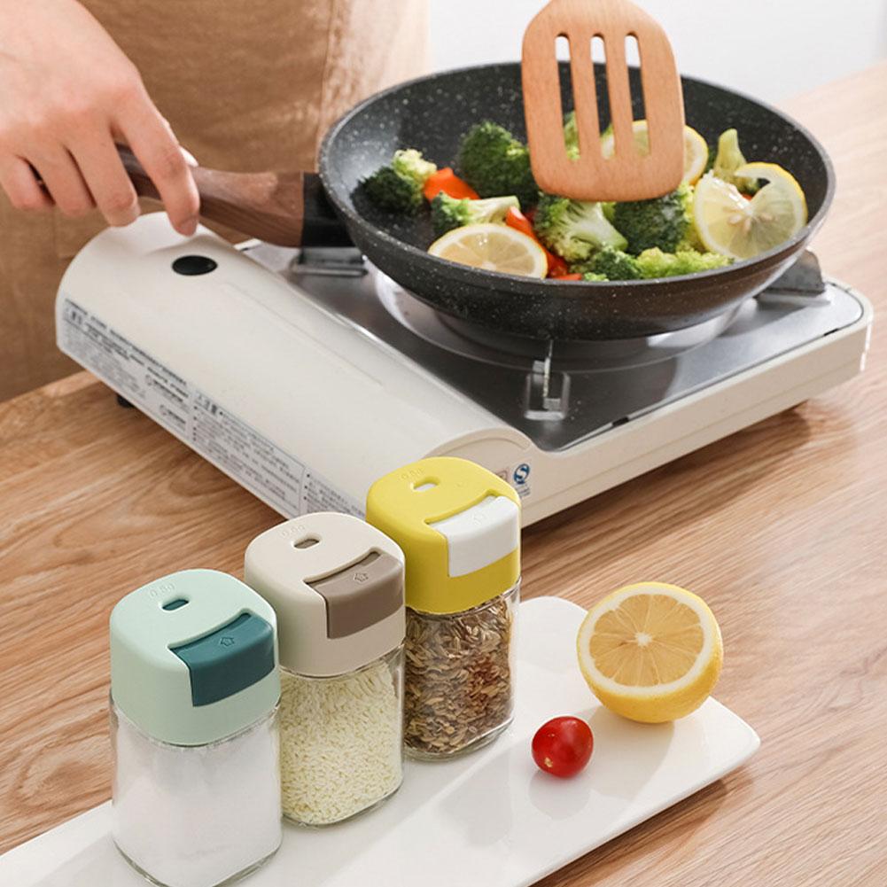 Dosierkontrolle Salzflasche Küche Pressart Quantitativ Salz Glasflasche Barbecue Dose Sha I6S3