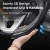 Suitable for Kia Carbon Fiber Texture Steering Wheel Cover Snap-On Wave-Shaped Sport Design Protective Shell Sportage K5 Seltos Forte K3 Picanto