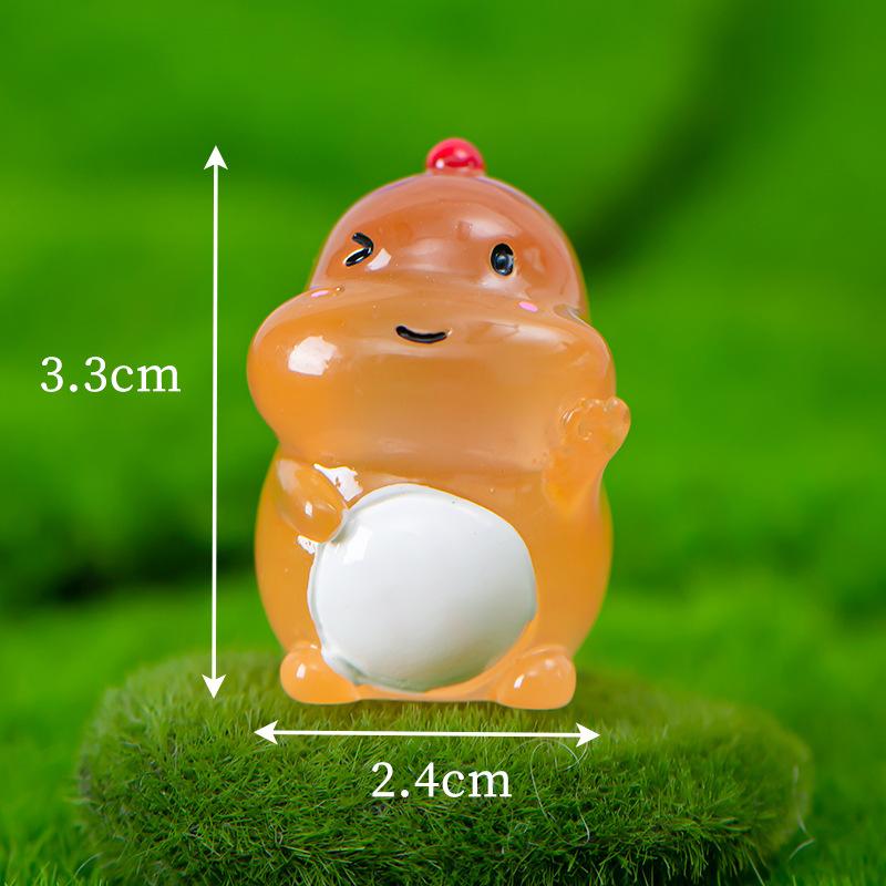 Micro Landscape Decoration Cartoon Cute Color Luminous Dinosaur Resin Decoration Desktop Car Decorative Arts and Crafts Accessories