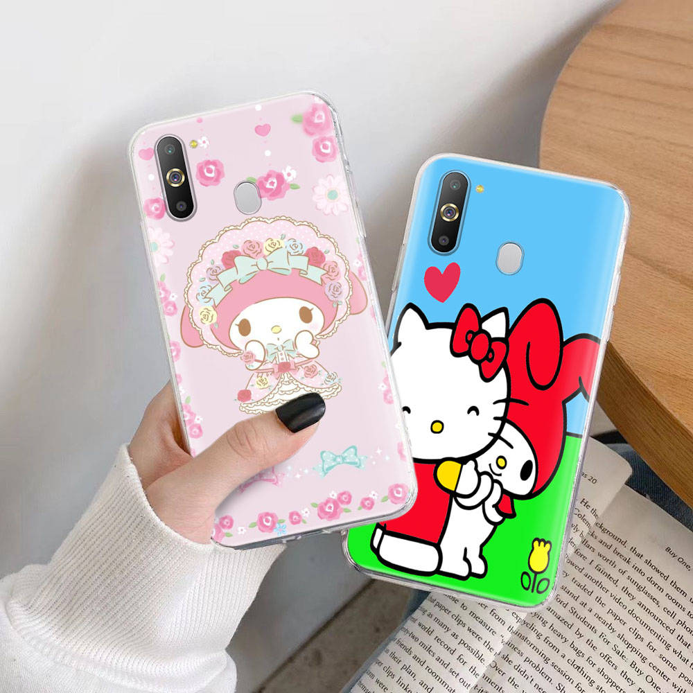 Transparente Hülle für Samsung A04 A14 A23 M33 M53 Realme 10 9 C35 C55 VIVO X80 Infinix Hot 30 Note 11 Tecno Spark 8P Pro L-13 Niedlich My Melody