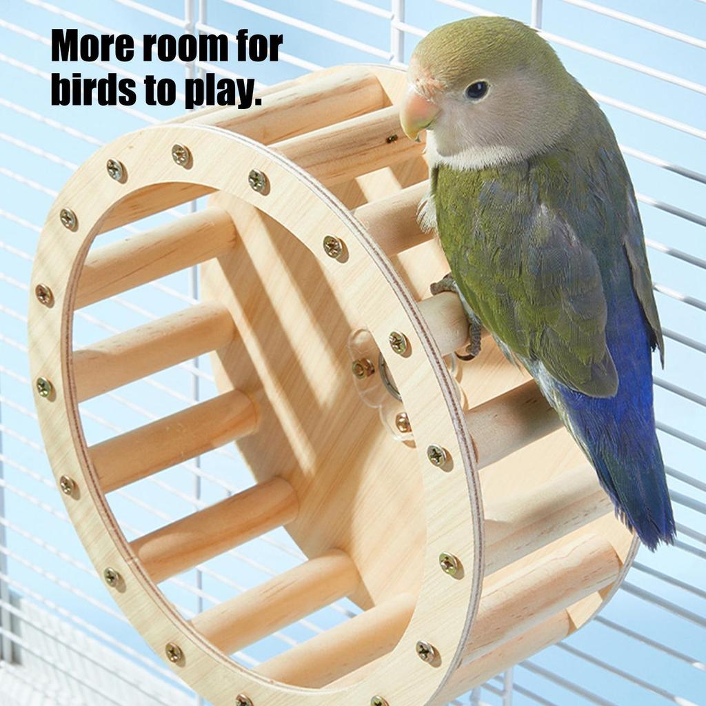 Parrot Bird Running Wheel Toy, Spinnings Wheel Treadmill, Puzzle Solving Exercise Equipment