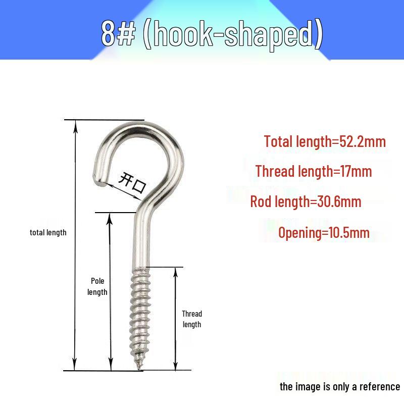 Nickel-Plated Self-Tapping Eyelet Hook Screw