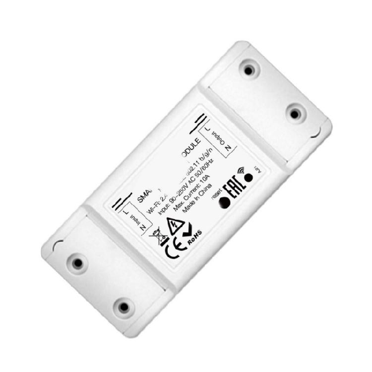 Беспроводной интеллектуальный переключатель WiFi AC90-250V 10A Реле Модуль переключения света Поддерживает голосовое управление Таймер 1