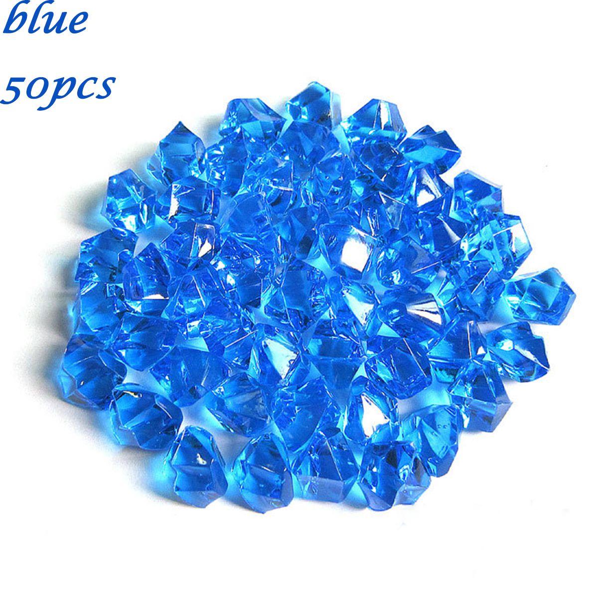 

Украшения Кристаллические кубики льда Аквариумный ландшафт Искусственные камни Наполнитель для ваз Булыжники Галька синий