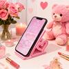 Supporto per Telefono a Forma di Cuore Romantico - Regalo Perfetto per San Valentino per Lei, Elegante Decorazione da Scrivania, Portatile e Antiscivolo, Utilizzo Multi-Scena: Streaming/Lavoro